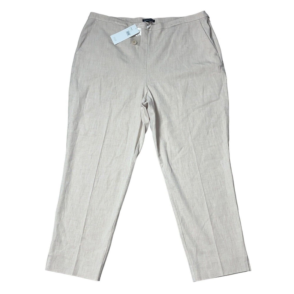 Eileen Fisher Tencel Bistretch High Waisted Khaki Tan Pants Plus Size 16